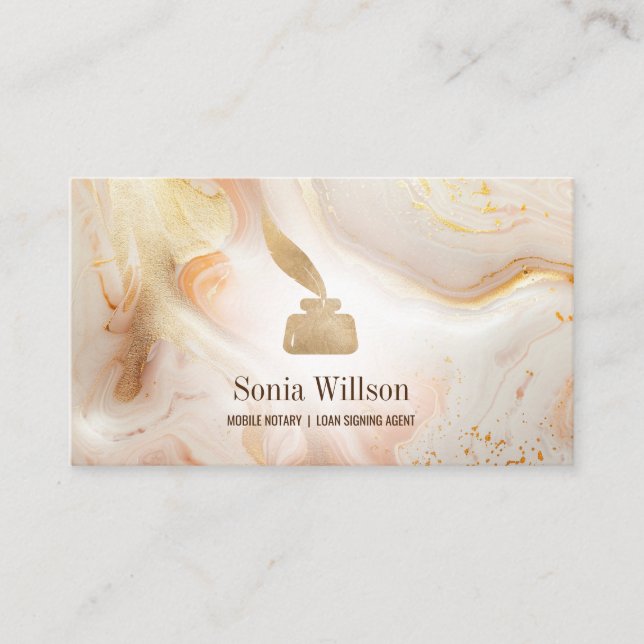 Cartão De Visita Monograma do Agente de Assinatura de Empréstimo No (Frente)