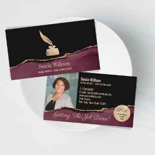 Cartão De Visita Monograma do Agente de Assinatura de Empréstimo No