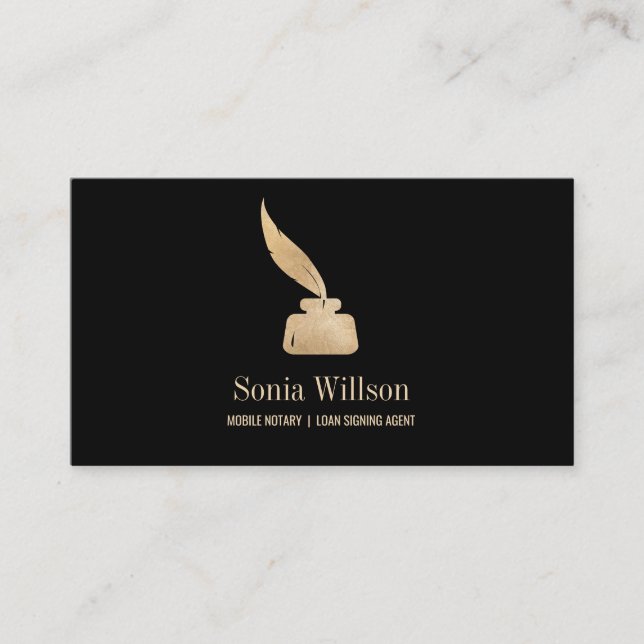 Cartão De Visita Monograma do Agente de Assinatura de Empréstimo No (Frente)