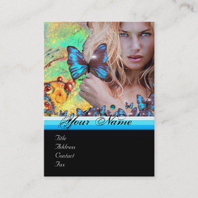 Cartão De Visita Monograma do ARTISTA BEAUP BEAUWLEY BEAUY BUTTERFL (Frente)