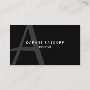 Cartão De Visita Monograma do branco de PurePro No8B