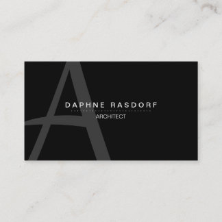 Cartão De Visita Monograma do branco de PurePro No8B