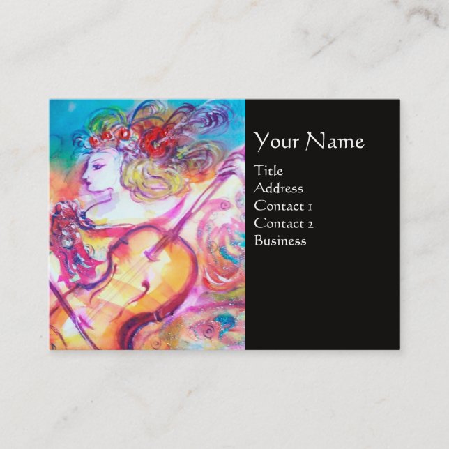 Cartão De Visita MONOGRAMA DO CONCERTO DE PRIMAVERA TRIO HARMONY, c (Frente)