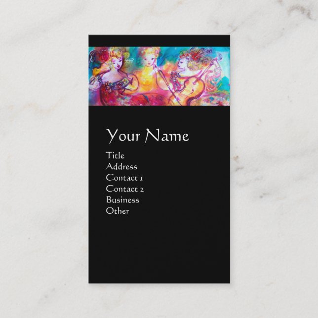 CARTÃO DE VISITA MONOGRAMA DO CONCERTO DE PRIMAVERA TRIO HARMONY, P (Frente)