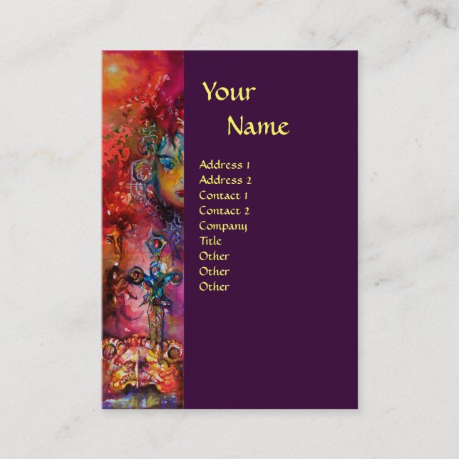 Cartão De Visita Monograma do EXCALIBUR (Frente)