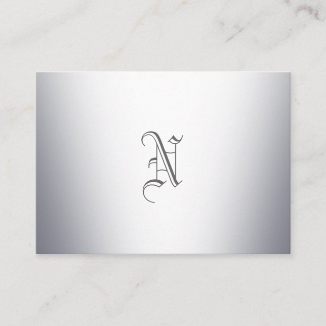 Cartão De Visita Monograma do metal (Frente)