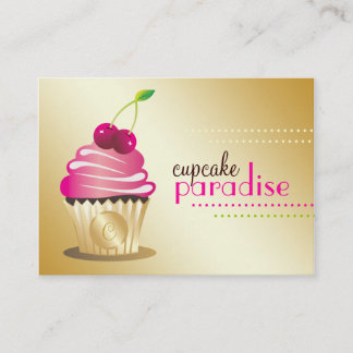 Cartão De Visita Monograma do paraíso de 311 cupcakes