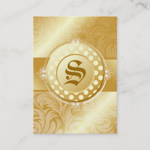 Cartão De Visita monograma dourado do açúcar 311-Superfine