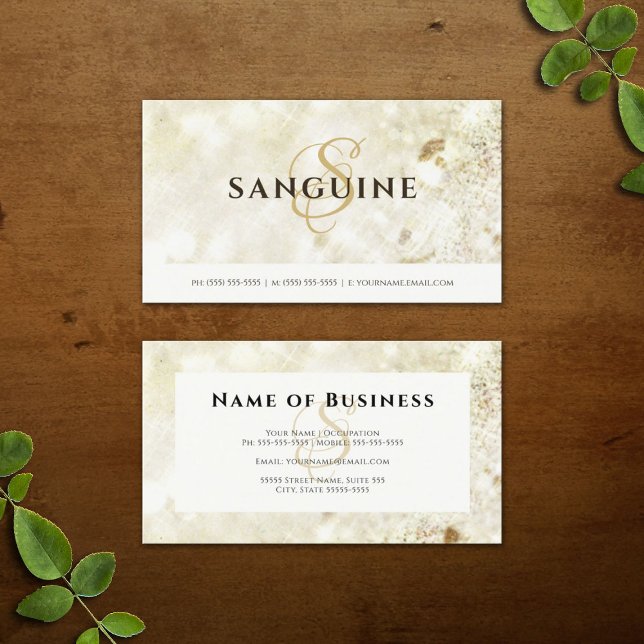 Cartão De Visita Monograma Dourado Glitter Bokeh (Glamorous Gold Monogram Glitter Bokeh Business Cards)