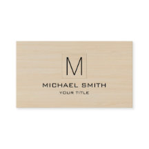 Monograma Elegante de Grãos de Madeira nº 9