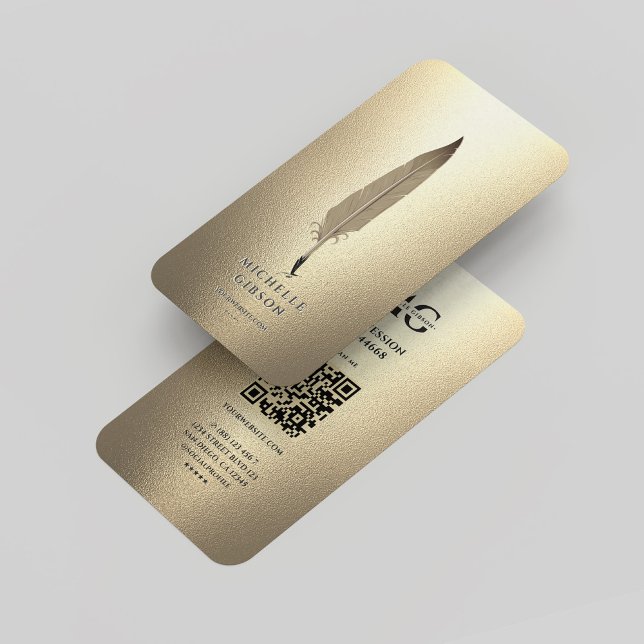 Cartão De Visita Monograma Elegante Dourado do Agente de Assinatura (Modern Notary Signing Agent Gold Elegant Monogram Business Card
)