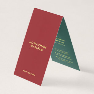Cartão De Visita Monograma Elegante Moderno Dobro Vertical Inicial
