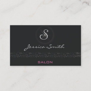 Cartão De Visita Monograma elegante profissional