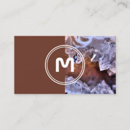 Cartão De Visita Monograma elegante, superfície de dois cristais de