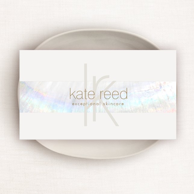 Cartão De Visita Monograma Elegante Único - Estirpe Moderna de Célu (Criador carregado)