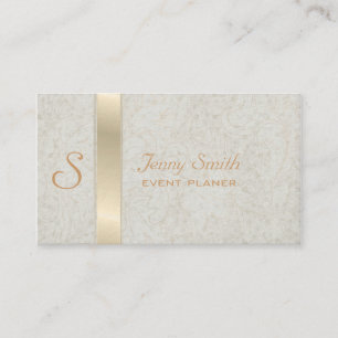 Cartão De Visita Monograma floral elegante e moderno profissional