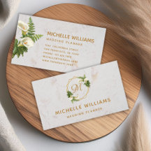 Monograma Floral Elegante Lírios-de-Água Dourados 