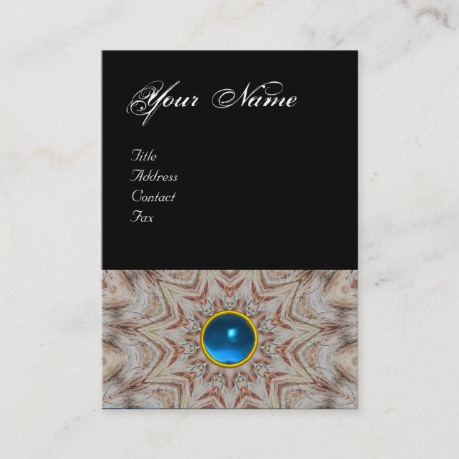 Cartão De Visita Monograma HAIR STYLIST , azul-safira preto (Frente)