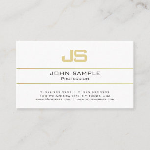 Cartão De Visita Monograma inicial Dourado Modelo personalizado Mod