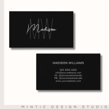 Monograma Logotipo Preto Branco Moderno Minimalist