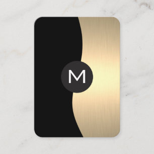 Cartão De Visita Monograma Luxe Dourado