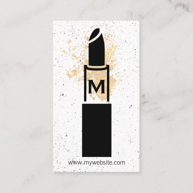 Cartão De Visita Monograma / Maquiagem (Frente)