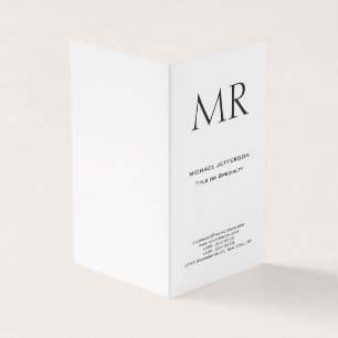 Cartão De Visita Monograma Minimalista Simples Moderno e Tendência