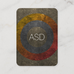 Cartão De Visita Monograma moderno com formas de cores texturizadas