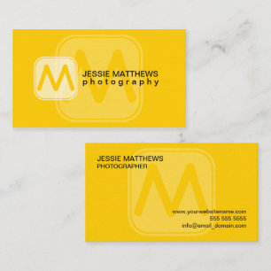 Cartão De Visita Monograma moderno e corajoso