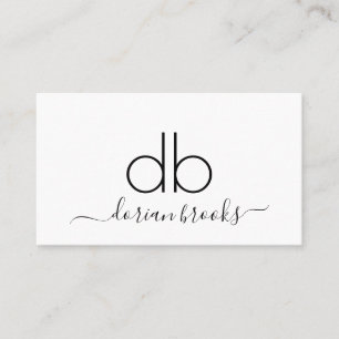 Cartão De Visita Monograma Moderno Mínimo Empresa Profissional C