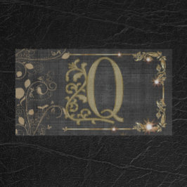 Cartão De Visita Monograma Moderno Profissional Masculino Único