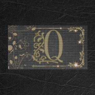 Cartão De Visita Monograma Moderno Profissional Masculino Único