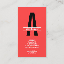 Cartão De Visita Monograma Negrito Impressivo