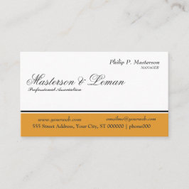 Cartão De Visita Monograma ornamentado clássico limpo conservador