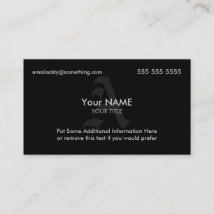 Cartão De Visita Monograma preto