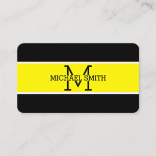 Cartão De Visita Monograma Professional Lemon Modern