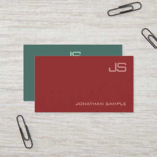 Cartão De Visita Monograma profissional de Design luxo elegante