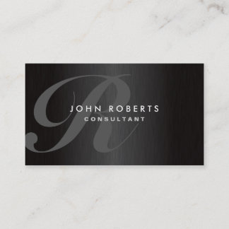 Cartão De Visita Monograma profissional Elegante Moderno Brutado Me