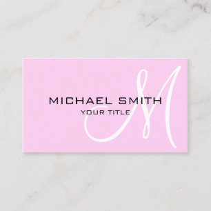 Cartão De Visita Monograma profissional minimalista de shampoo