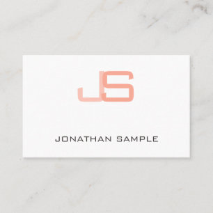Cartão De Visita Monograma Profissional Moderno Elegante Personaliz