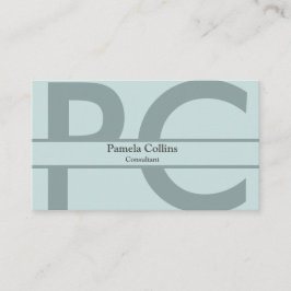 Cartão De Visita Monograma Profissional Moderno Elegante Simples