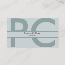 Cartão De Visita Monograma Profissional Moderno Elegante Simples