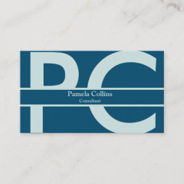 Cartão De Visita Monograma Profissional Moderno Elegante Simples