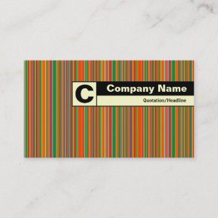 Cartão De Visita Monograma Rotulado em Bordo - Gamas Coloridas 01