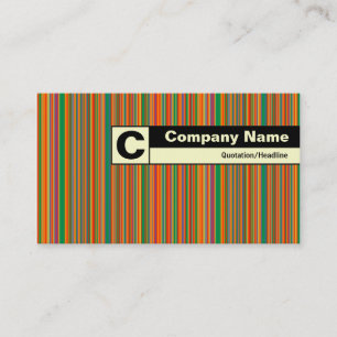 Cartão De Visita Monograma Rotulado em Bordo - Gamas Coloridas 02