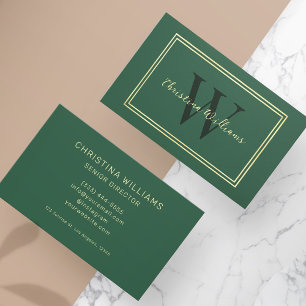 Cartão De Visita Monograma Simples e Moderno Minimalista Elegante