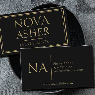 Cartão De Visita Monograma Simples e Profissional Elegante