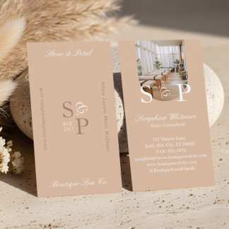 Cartão De Visita Monograma Simples Elegante Minimalista Arco Fotogr