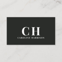 Monograma simples profissional mínimo preto