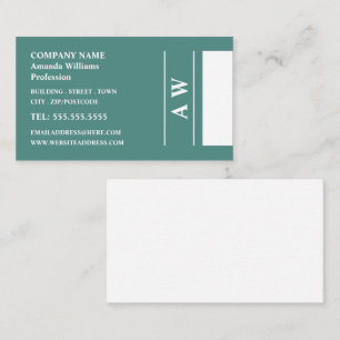 Cartão De Visita Monograma simplificado, minimalista